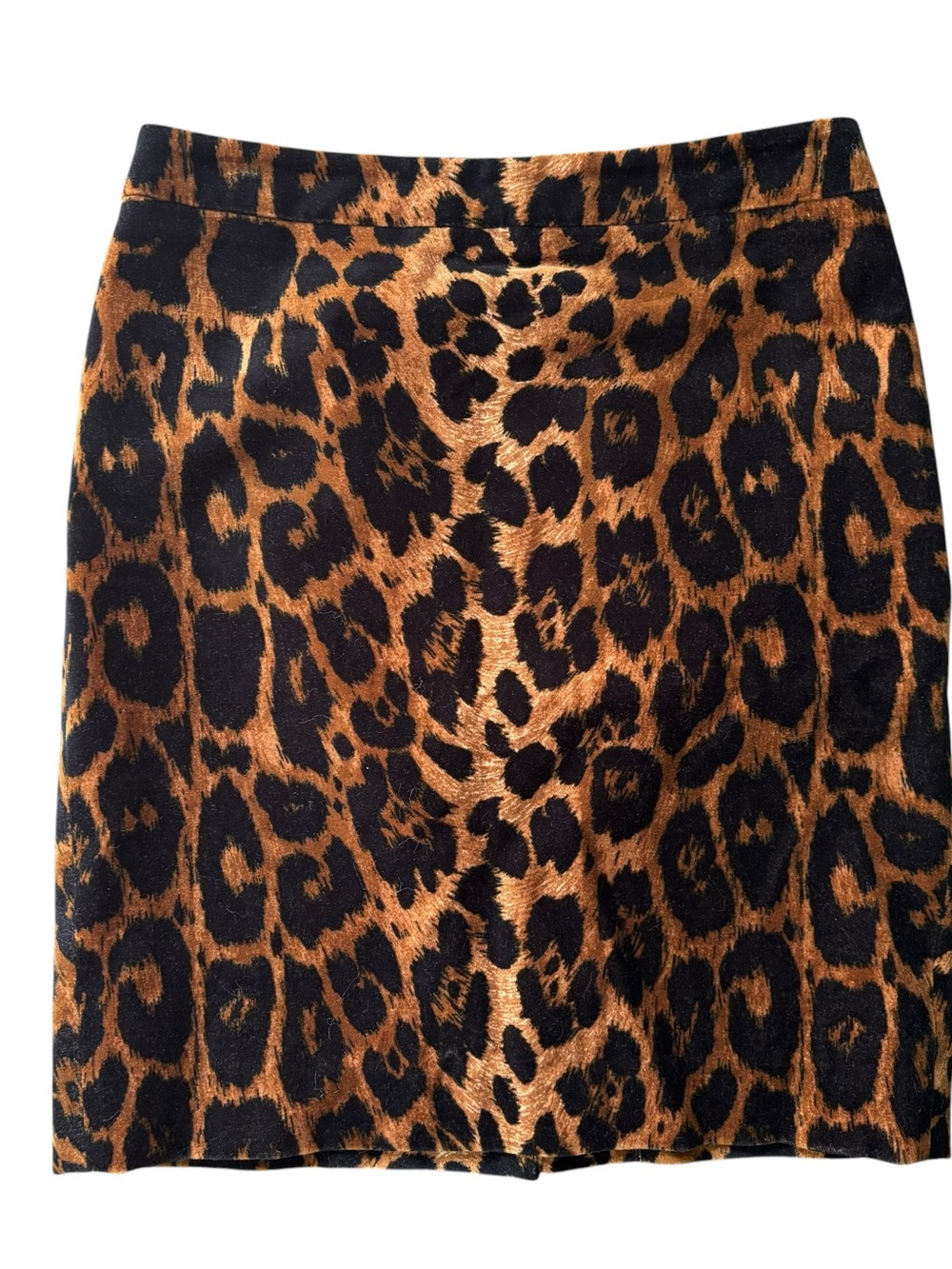 Talbots Leopard-Print Pencil Skirt in Brown and Black